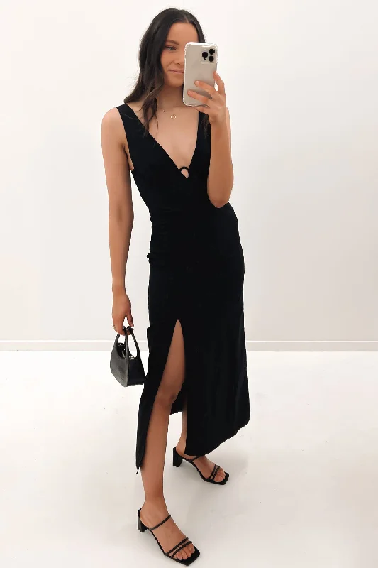 Auli Midi Dress Black