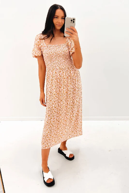 Camilla Floral Midi Dress Print