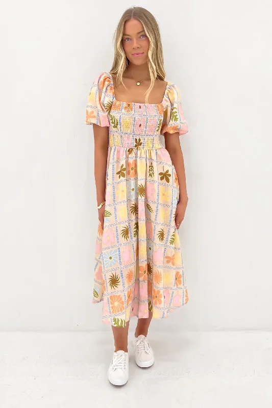 Hamish Midi Dress Island Life