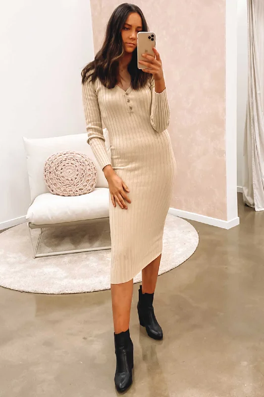 Maylah Midi Dress Oatmeal