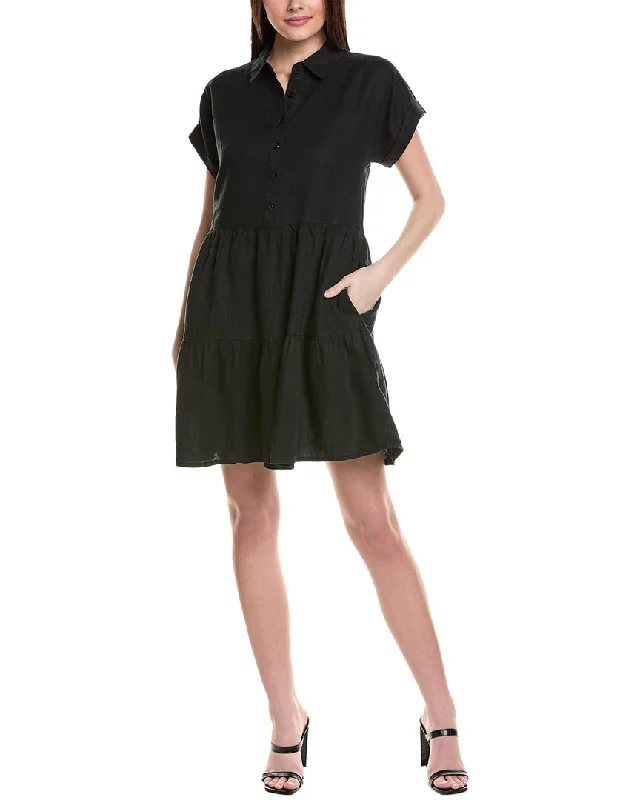 Michael Stars Greta Tiered Linen Mini Dress