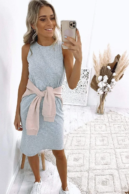 One In Eight Midi Dress Grey Marle