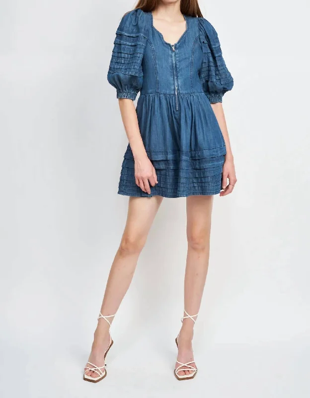 Pixie Mini Dress In Denim