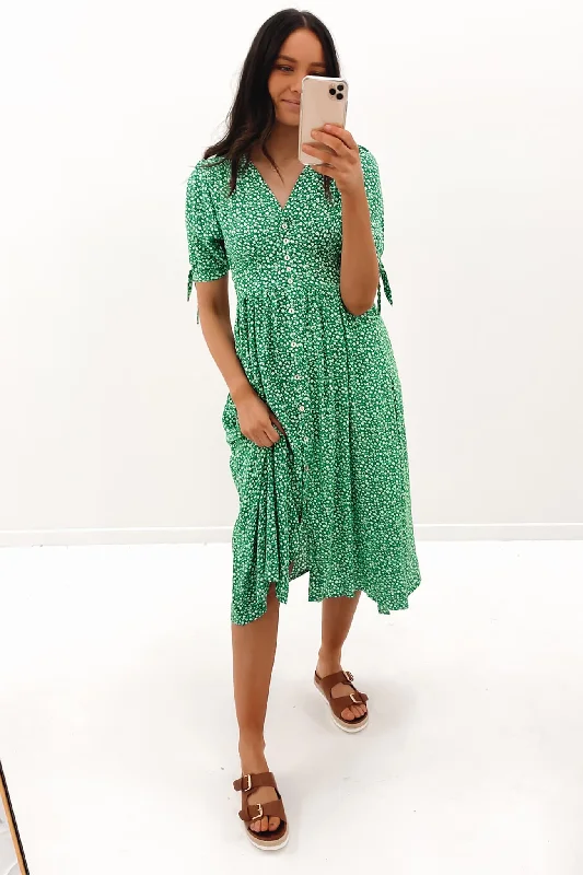 Ren Midi Dress Green