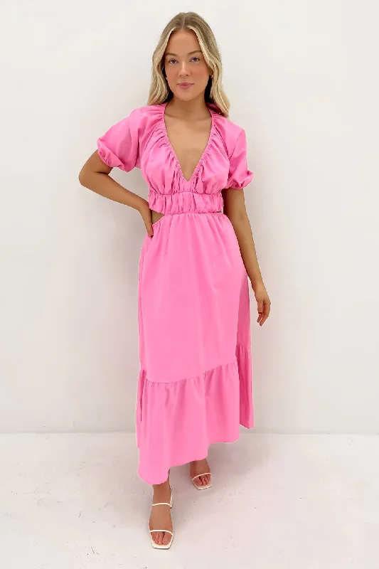 Sally Midi Dress Pink