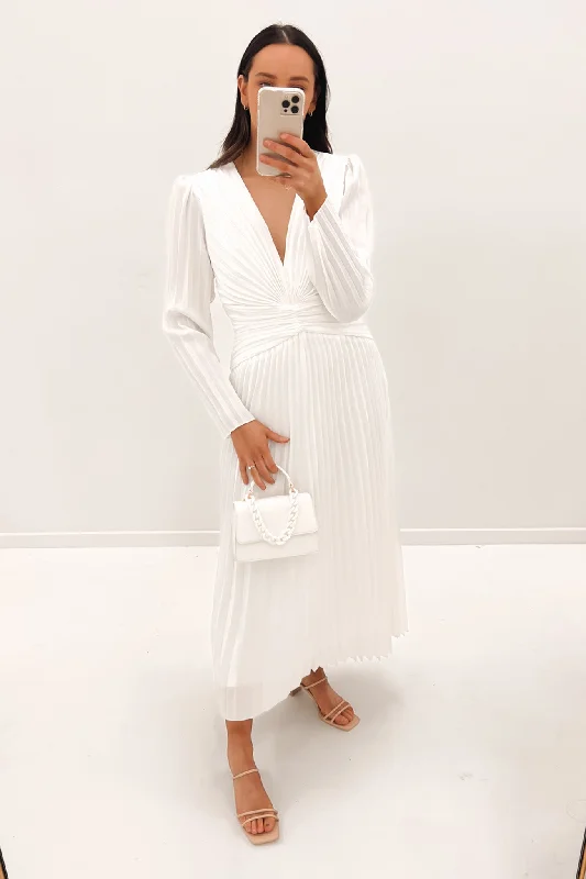 Stars Aligned Midi Dress White