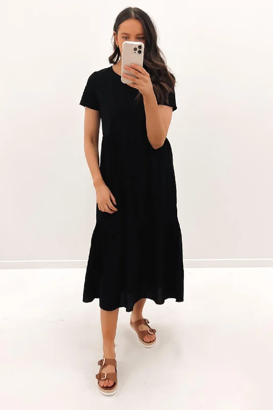 Stella Midi Dress Black