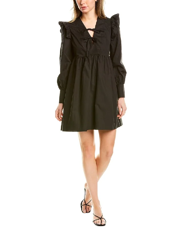 Stellah Ruffle Shoulder Mini Dress