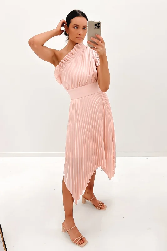 The Lady Like Midi Dress Blush