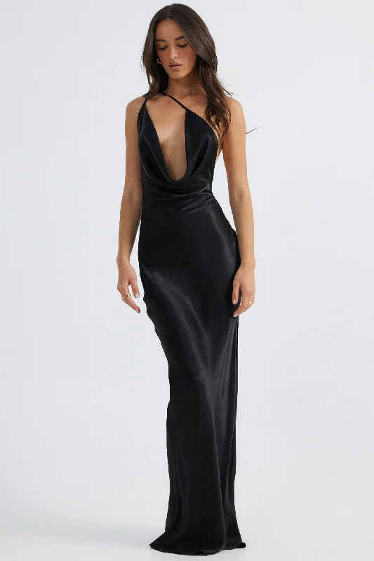 JOHANNA COWL NECK MAXI DRESS