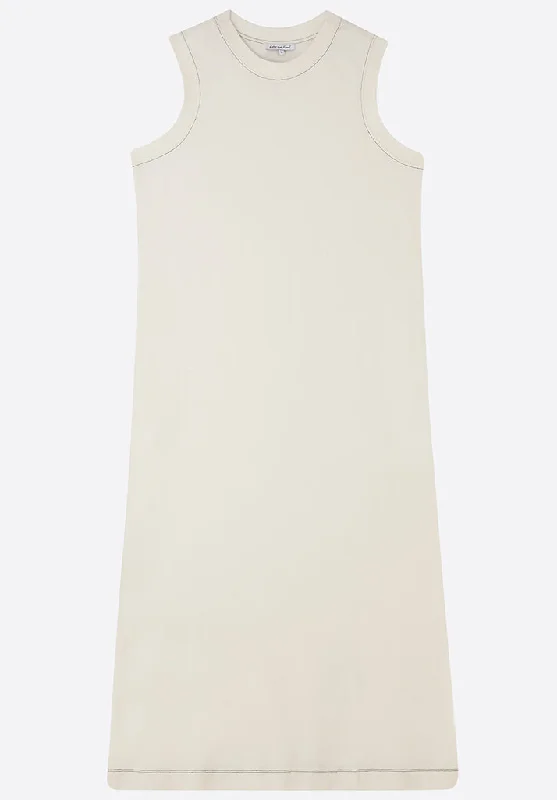 Kerri Sleeveless Jersey Maxi Dress In Cream