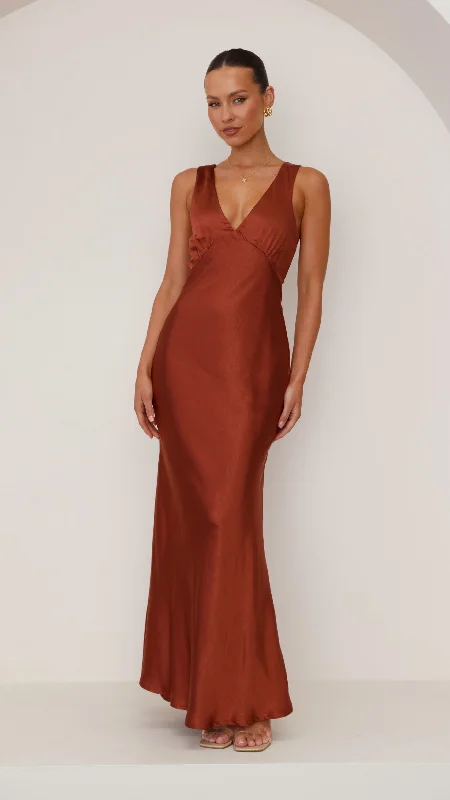 Sofia Maxi Dress - Rust