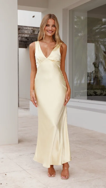 Sofia Maxi Dress - Yellow