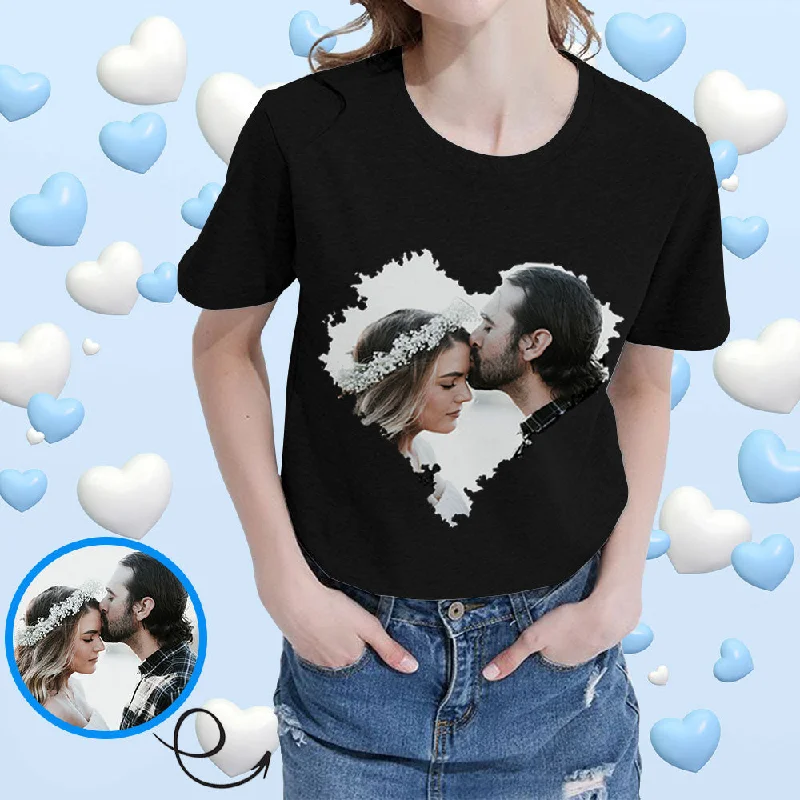 Custom Photo Romantic Love Women's All Over Print T-shirt