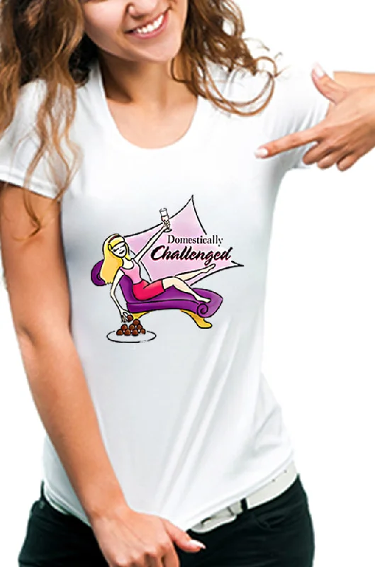 Domestically Challenged Girls T-Shirt