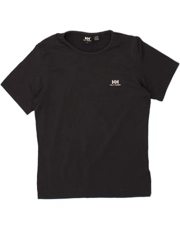 HELLY HANSEN Womens T-Shirt Top UK 14 Large Black Polyamide