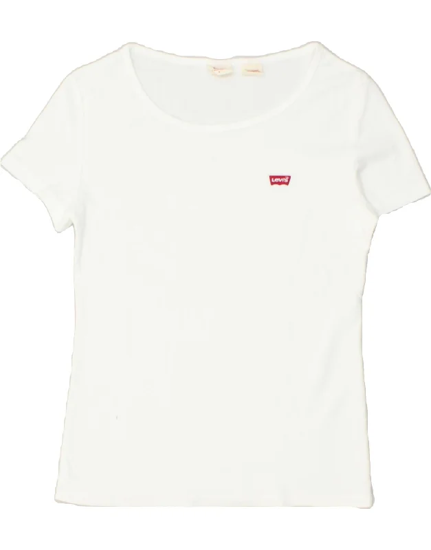 LEVI'S Womens T-Shirt Top UK 8 Small White