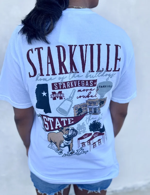 Mississippi State Bulldogs Campus Poster SS Tee