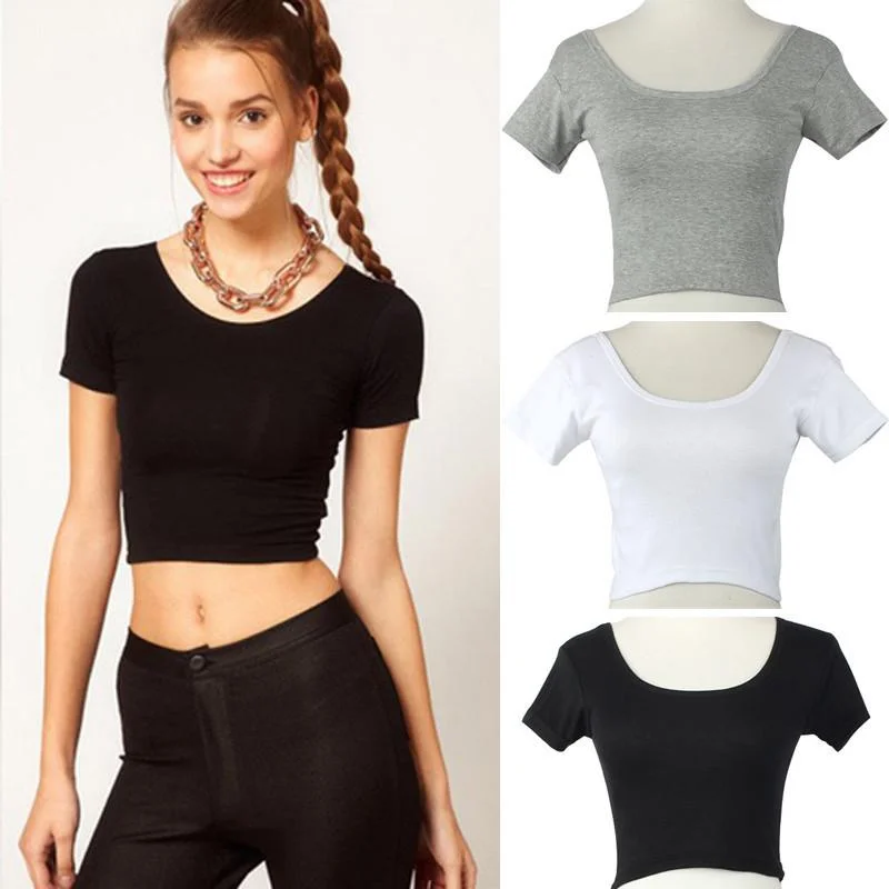 Basic  Crop Top T-shirt