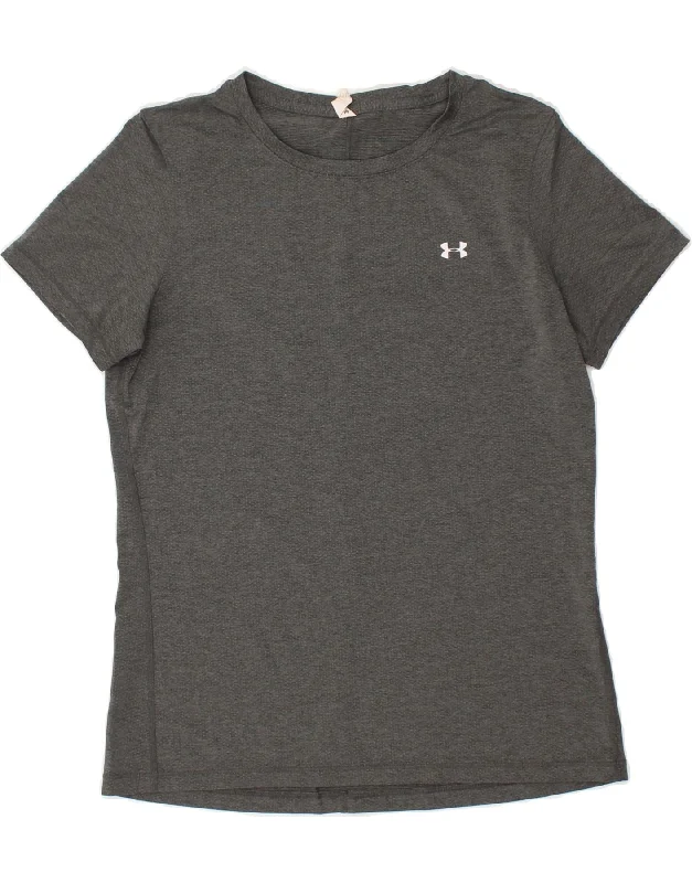 UNDER ARMOUR Womens T-Shirt Top UK 14 Medium Grey