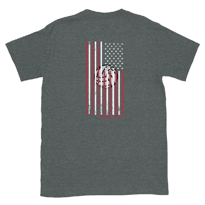 VBAmerica Flag Back Short-Sleeve Unisex T-Shirt