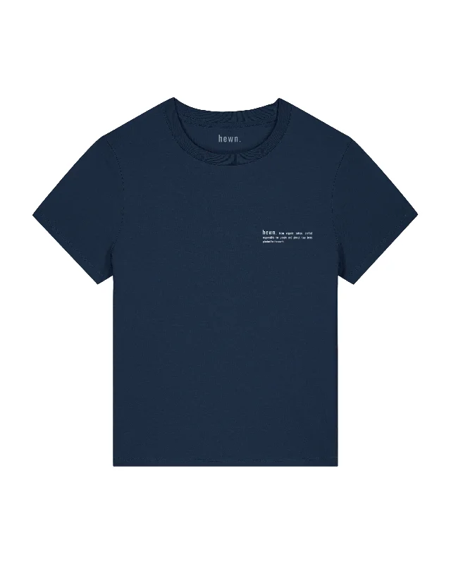 Womens Classic-fit Organic T-shirt in Midnight Navy