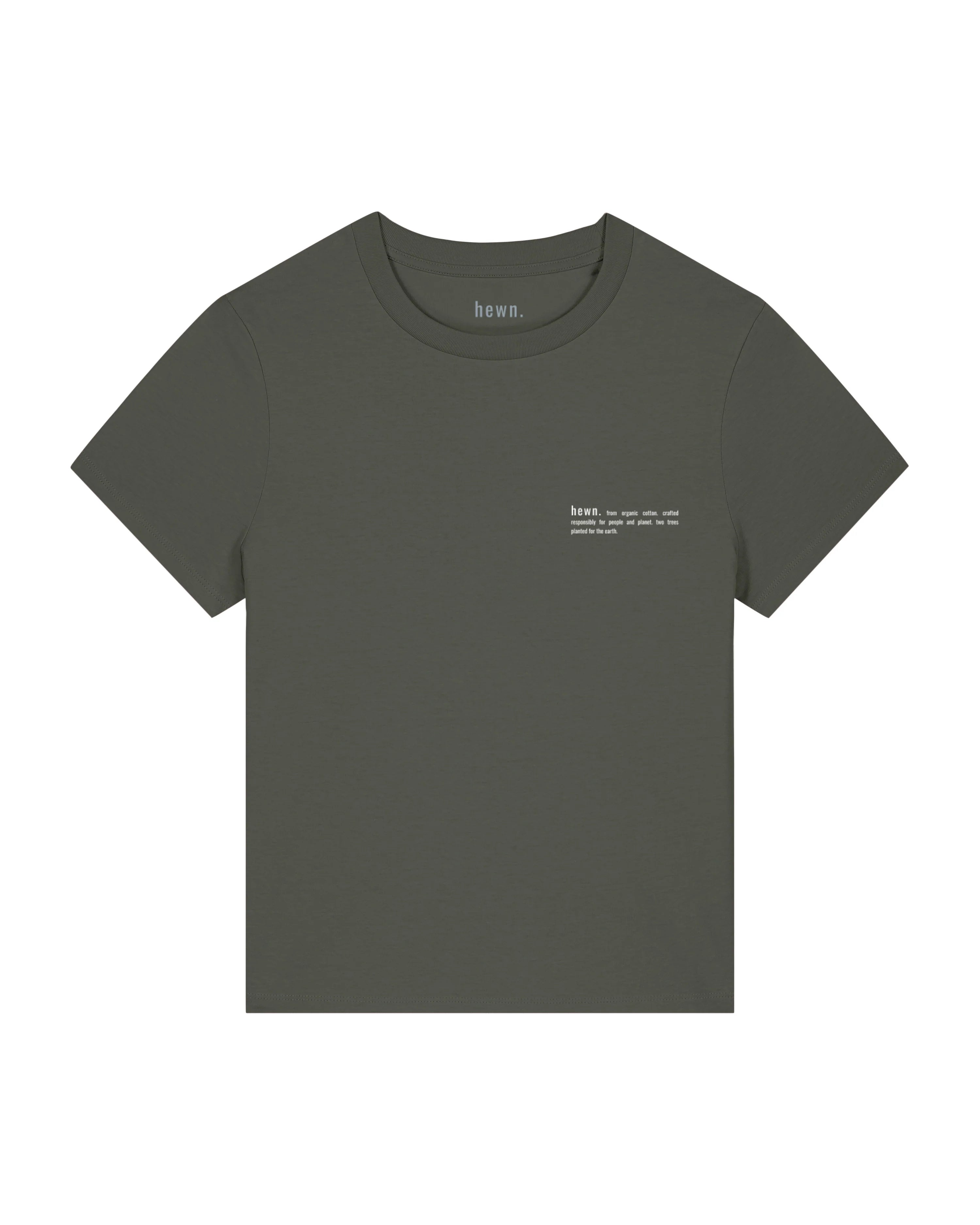 Womens Classic-fit Organic T-shirt in Pine Green Khaki