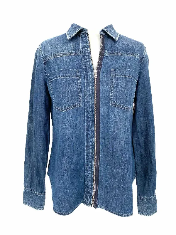 Adriano Goldschmied Women's Dark Denim Zip Cotton Size XS Jacket