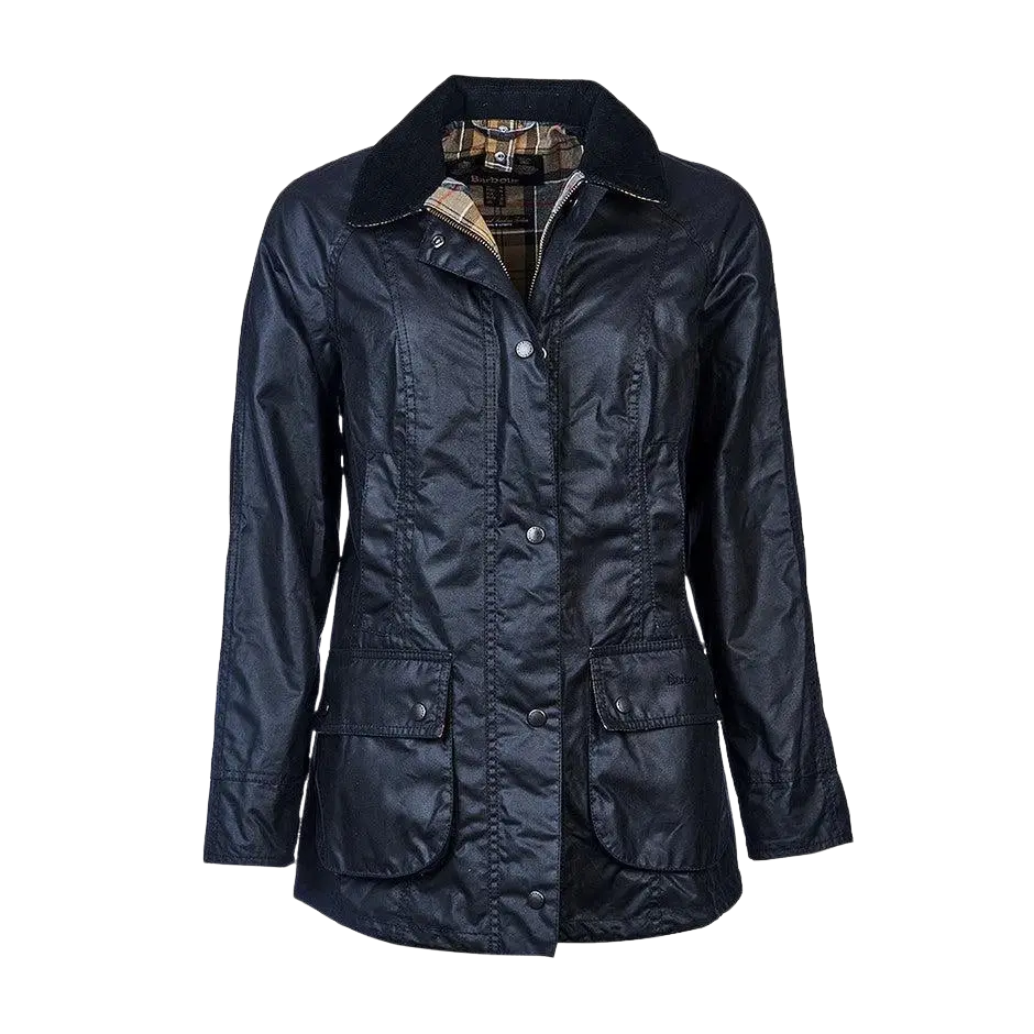 Barbour Beadnell Wax Jacket in Navy