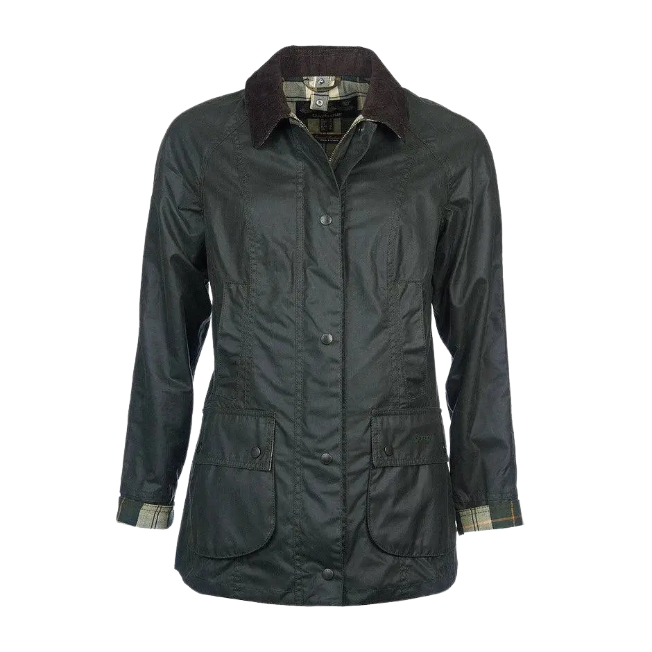 Barbour Beadnell Waxed Jacket in Sage