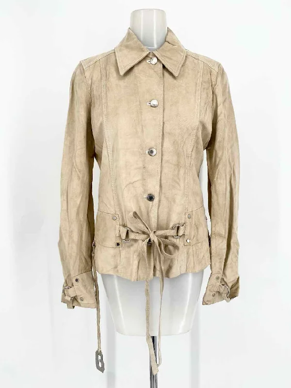 DOLCE & GABBANA Women's Cream Suede Size 42/S Jacket