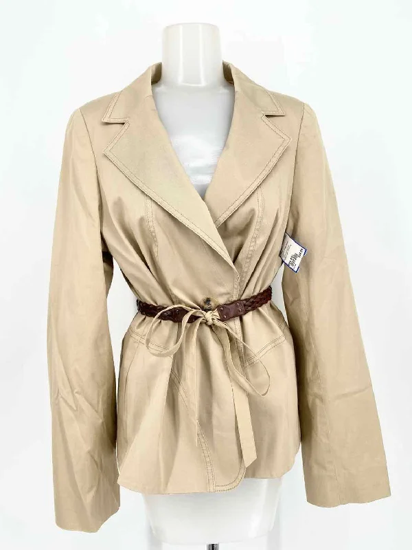 ESCADA Women's Khaki Blazer Cotton Size 44/L Jacket