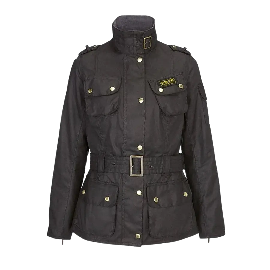 Barbour International Ladies International Waxed Jacket in Black