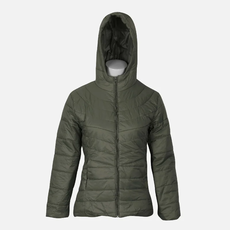 LADIES PUFFER JACKET WITH HOOD