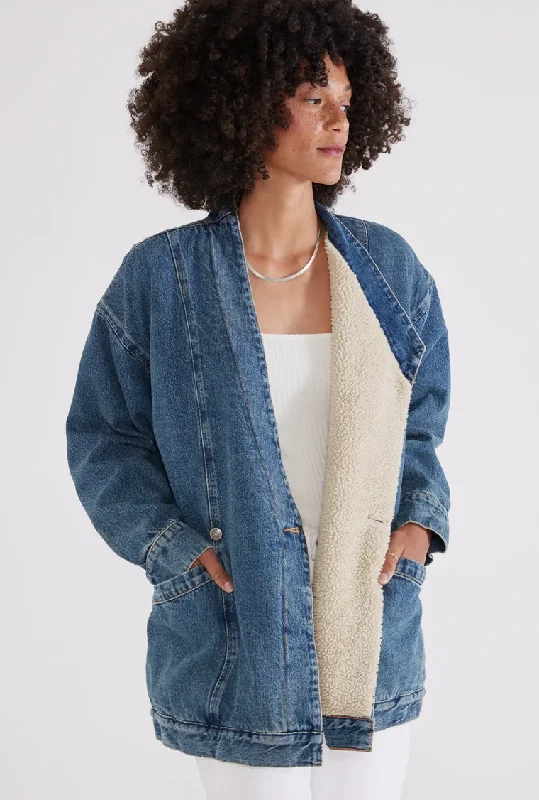 LAST CHANCE! Naima Sherpa Lined Denim Jacket