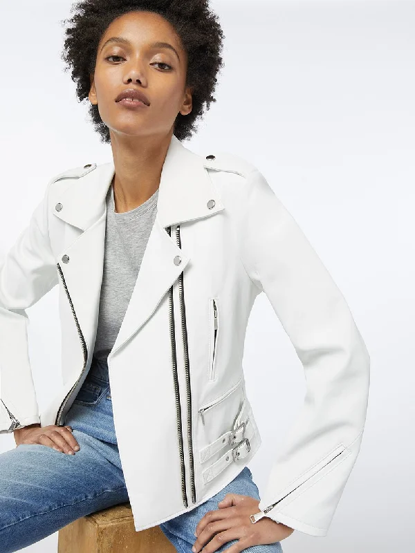 PCH Leather Jacket -- Blanc