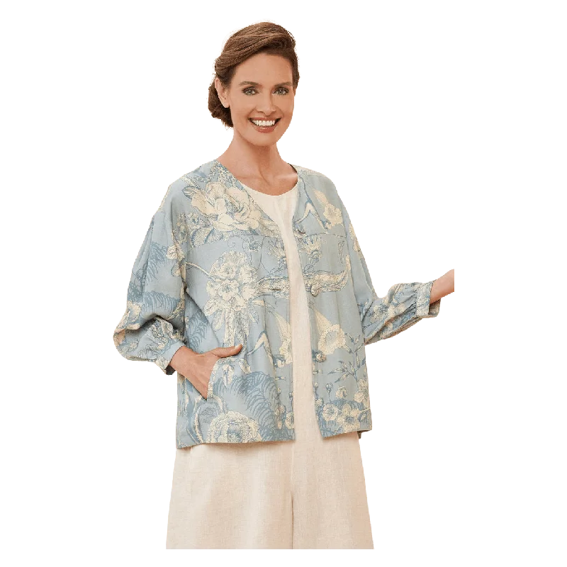 Powder Toile Puff Sleeve Jacket