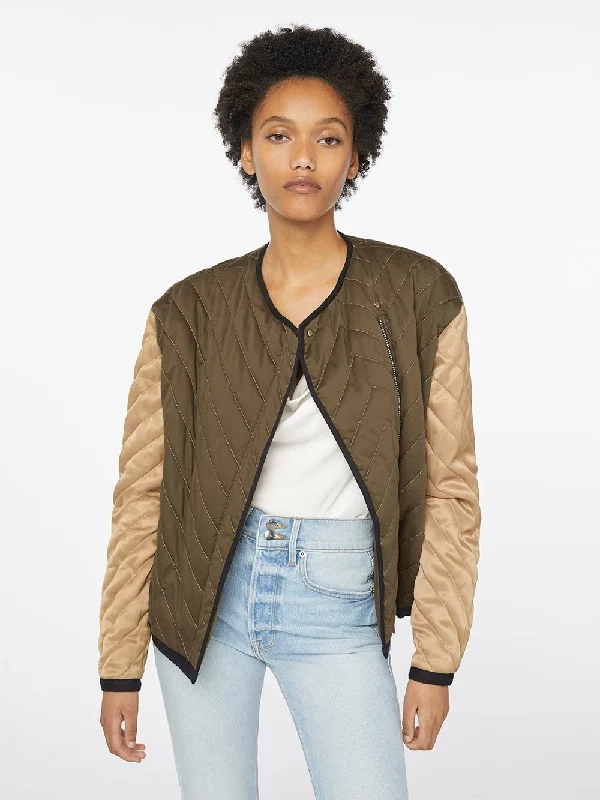 Quilted Colorblocked Jacket -- Cargo Multi