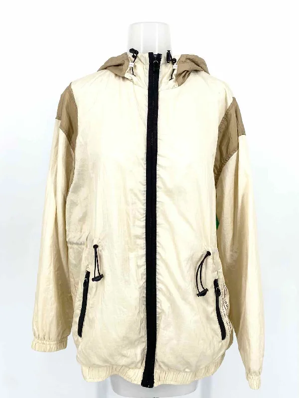 SCOTCH&SODA Women's Beige Hooded Nylon Color Block Size S Jacket