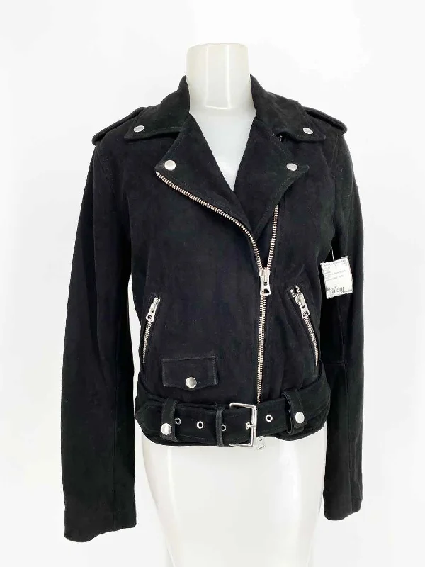 wilfred free Aritzia Lennon Biker Women's Black Suede Moto Size S Jacket