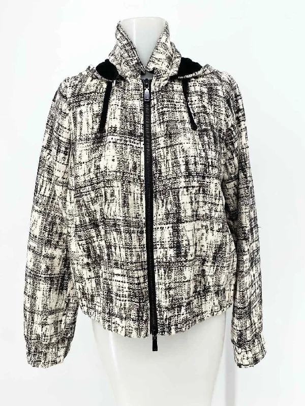 Worth Women's black/white Cotton Blend Tweed Size SP Jacket