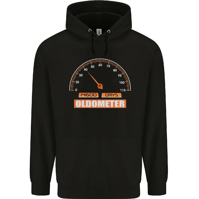 40th Birthday 40 Year Old Ageometer Funny Mens 80% Cotton Hoodie