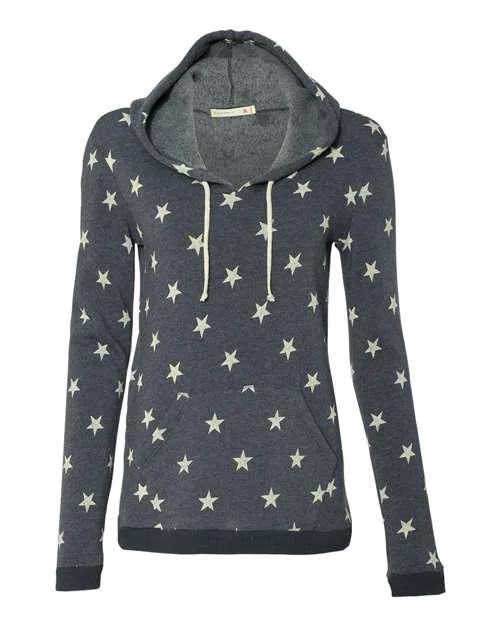 Alternative 9596 Womens Athletics Eco-Fleece Hooded Sweatshirt - Stars