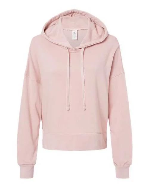 Alternative 9906ZT Women's Eco-Washed Terry Hooded Sweatshirt - Rose Quartz