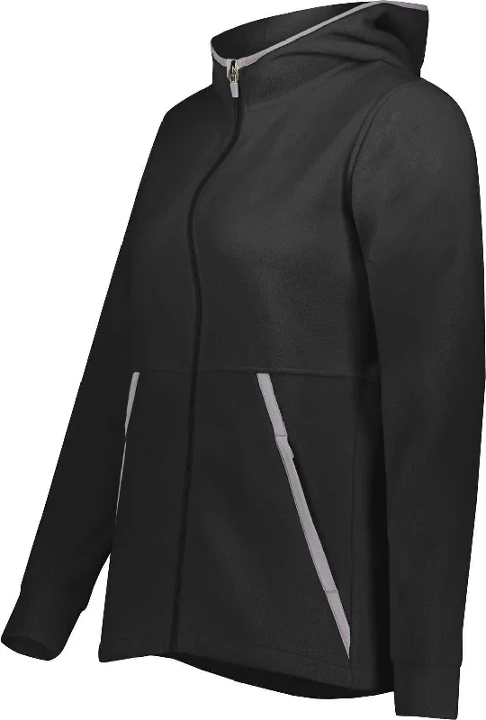 Augusta 6860 Ladies Chill Fleece 2.0 Full Zip Hoodie - Black