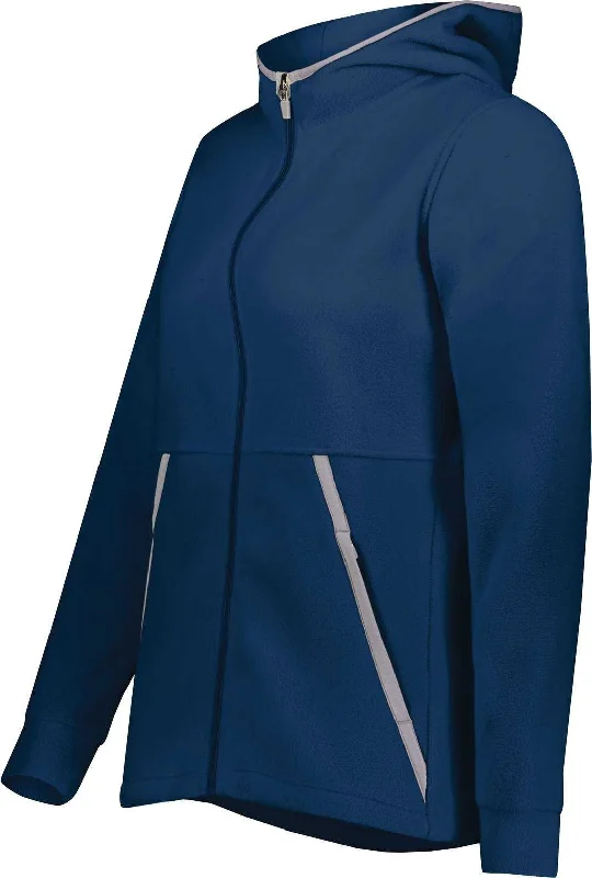 Augusta 6860 Ladies Chill Fleece 2.0 Full Zip Hoodie - Navy