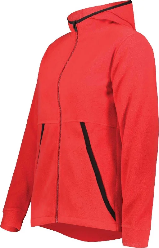 Augusta 6860 Ladies Chill Fleece 2.0 Full Zip Hoodie - Scarlet