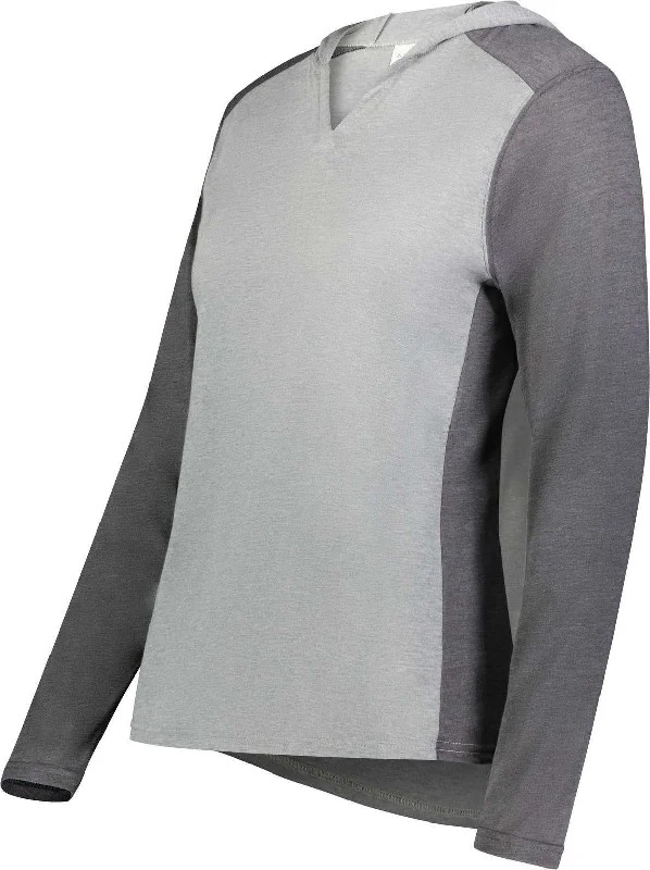 Augusta 6902 Ladies Gameday Vintage Hoodie - Gray Heather Carbon Heather