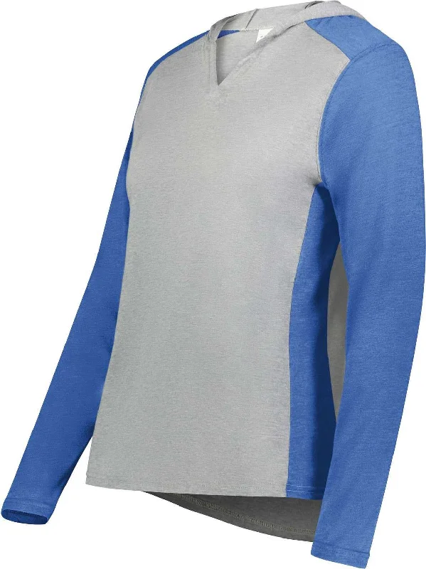 Augusta 6902 Ladies Gameday Vintage Hoodie - Gray Heather Royal Heather