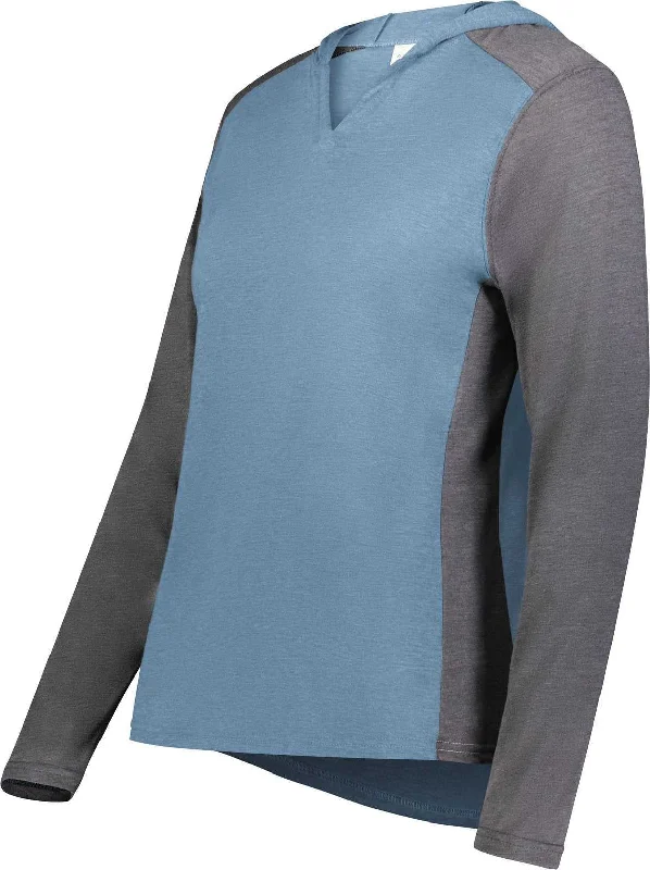 Augusta 6902 Ladies Gameday Vintage Hoodie - Storm Heather Carbon Heather